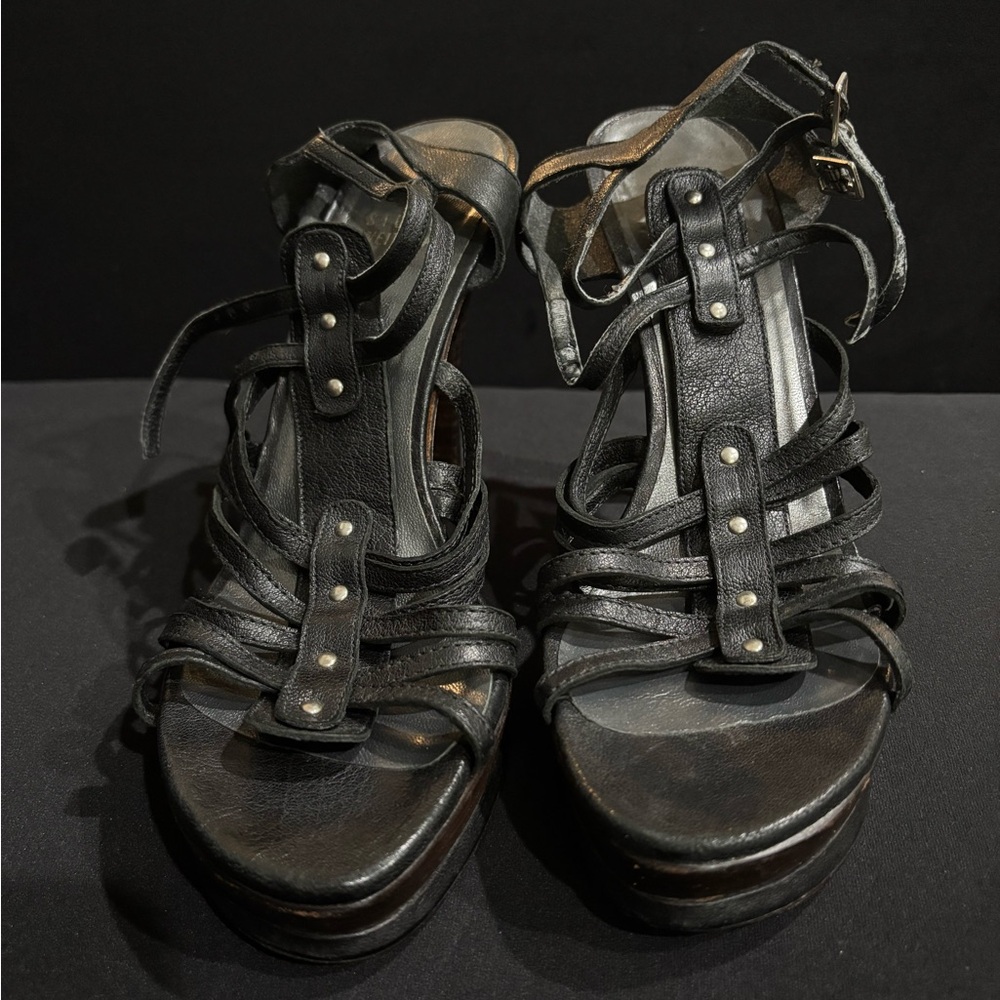 Stuart Weitzman Studded Black Heels